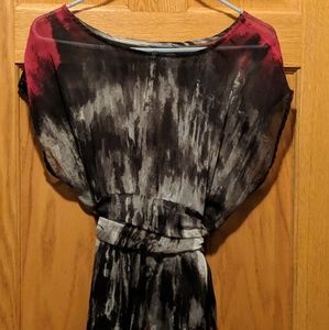 Apostrophe sheer blouse